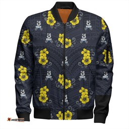 Amazing Aussie North Queensland Cowboys Custom North Queensland Cowboys With Maori Patterns Bomber Jacket