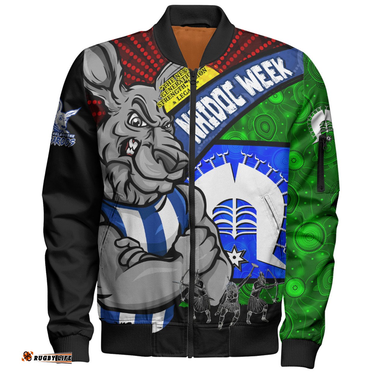 Amazing Aussie North Melbourne NAIDOC Week Pride Edition Bomber Jacket
