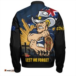 Amazing Aussie North Queensland Cowboys Fearless ANZAC Defender Bomber Jacket