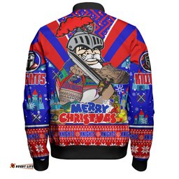 Amazing Aussie Newcastle Knights Christmas Custom Newcastle Knights Santa Aussie Big Things Bomber Jacket