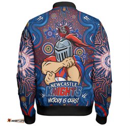 Amazing Aussie Newcastle Knights Aboriginal Pattern Inspired Victory Is Ours Bomber Jacket