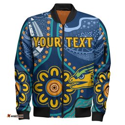 Amazing Aussie Parramatta Eels Custom Indigenous Parramatta Eels Bomber Jacket