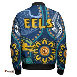 Amazing Aussie Parramatta Eels Custom Indigenous Parramatta Eels Bomber Jacket