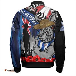Amazing Aussie North Melbourne Anzac Day Honor United In Spirit Bomber Jacket