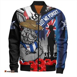 Amazing Aussie North Melbourne Anzac Day Honor United In Spirit Bomber Jacket