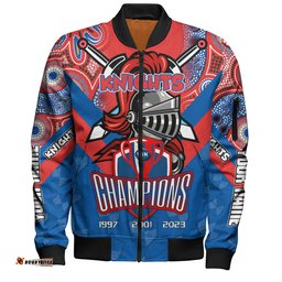 Amazing Aussie Newcastle Knights Sport Custom Talent Win Games But Teamwork And Intelligence Win Championships With Aboriginal Style Bomber Jacket