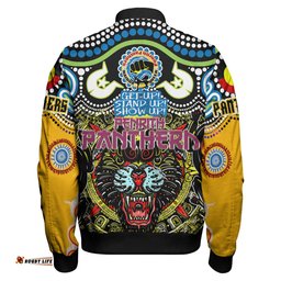 Amazing Aussie Penrith Panthers Naidoc Custom Indigenous Penrith Panthers Naidoc Week Celebrations Vintage Style Bomber Jacket