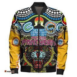 Amazing Aussie Penrith Panthers Naidoc Custom Indigenous Penrith Panthers Naidoc Week Celebrations Vintage Style Bomber Jacket