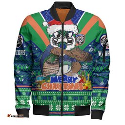 Amazing Aussie New Zealand Warriors Christmas Custom Warriors Santa Aussie Big Things Bomber Jacket