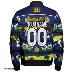 Amazing Aussie Parramatta Eels Sport Eat Sleep Repeat With Tropical Patterns Bomber Jacket