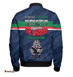 Amazing Aussie New Zealand Warriors Father's Day Screaming Dad and Crazy Fan Bomber Jacket