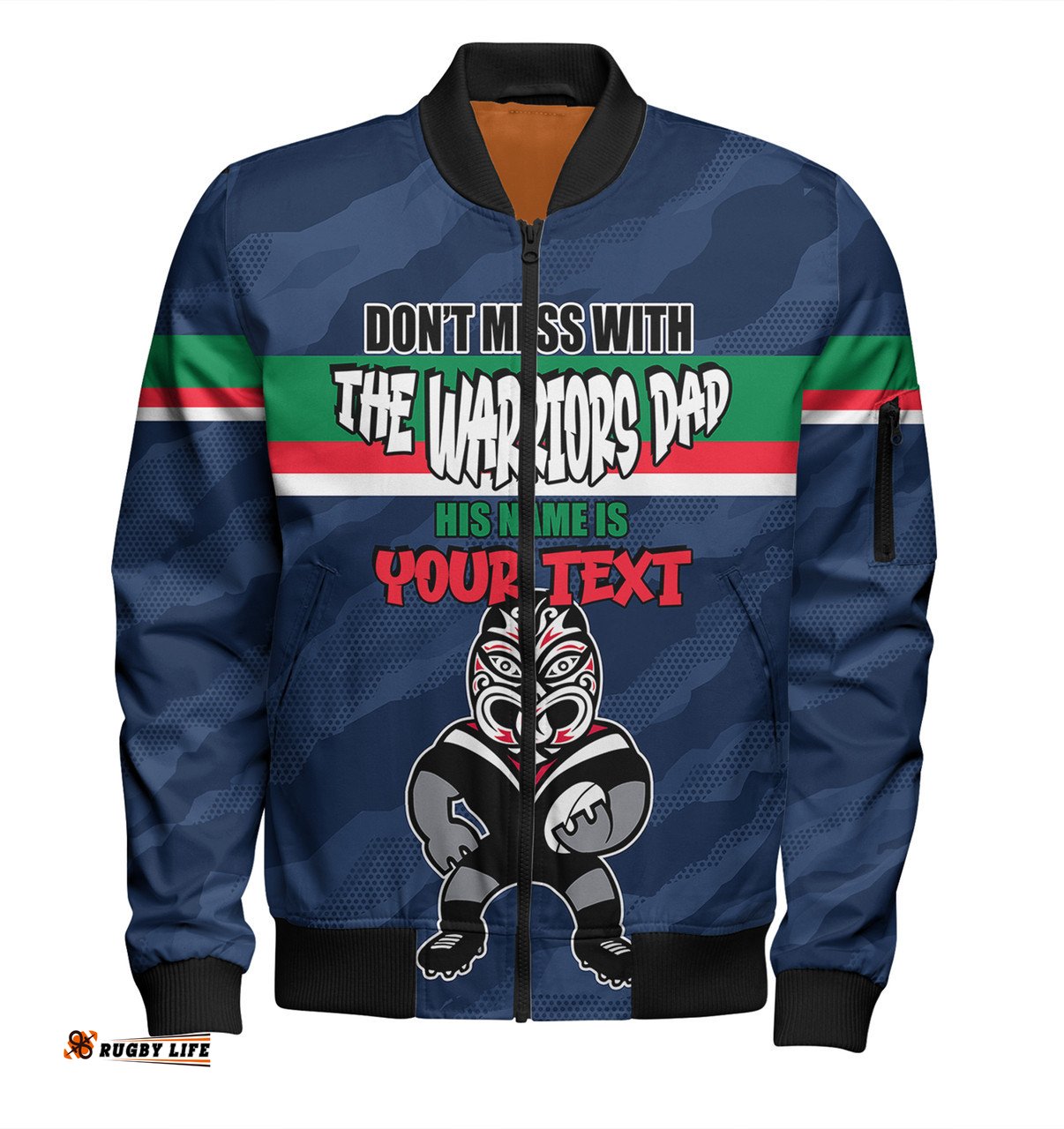 Amazing Aussie New Zealand Warriors Father's Day Screaming Dad and Crazy Fan Bomber Jacket