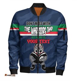Amazing Aussie New Zealand Warriors Father's Day Screaming Dad and Crazy Fan Bomber Jacket