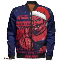 Amazing Aussie Melbourne Merry Christmas Down Under Footy Power Style Bomber Jacket