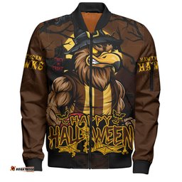 Amazing Aussie Hawthorn Full Moon Fever Halloween Supporter Bomber Jacket