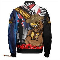 Amazing Aussie Hawthorn Anzac Day Honor United In Spirit Bomber Jacket