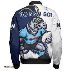 Amazing Aussie New South Wales Blues Battleborn Blues Bomber Jacket