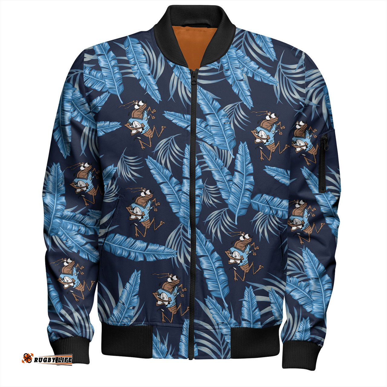 Amazing Aussie Cockroach Custom Tropical Patterns NSW Bomber Jacket