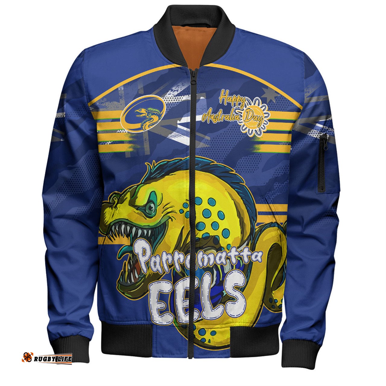 Amazing Aussie Parramatta Eels Happy Australia Day We Are One And Free Bomber Jacket