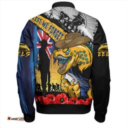 Amazing Aussie Parramatta Eels United In Spirit Anzac Day Tribute Bomber Jacket