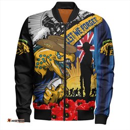 Amazing Aussie Parramatta Eels United In Spirit Anzac Day Tribute Bomber Jacket