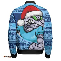Amazing Aussie New South Wales Blues Ugly Knit Style For Christmas Game Fans Bomber Jacket