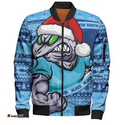 Amazing Aussie New South Wales Blues Ugly Knit Style For Christmas Game Fans Bomber Jacket
