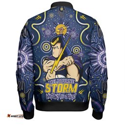 Amazing Aussie Melbourne Storm Aboriginal Pattern Inspired Victory Is Ours Bomber Jacket