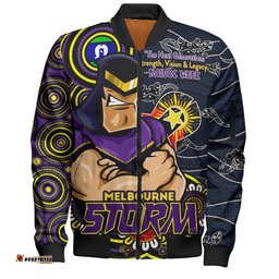 Amazing Aussie Melbourne Storm Spirit Of NAIDOC Series Bomber Jacket