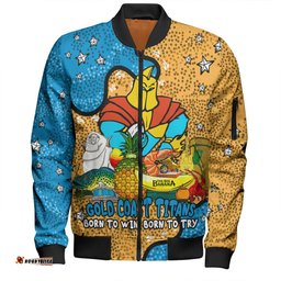 Amazing Aussie Gold Coast Titans Custom Australian Big Things Bomber Jacket