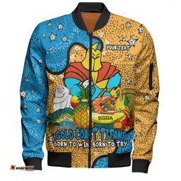 Amazing Aussie Gold Coast Titans Custom Australian Big Things Bomber Jacket