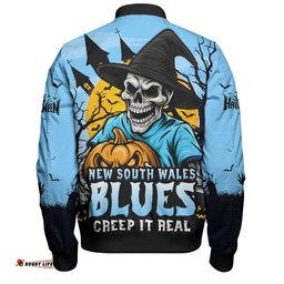 Amazing Aussie New South Wales Blues Dark Moon Rugby Halloween Battle Edition Bomber Jacket
