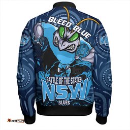 Amazing Aussie New South Wales Blues State Crusher NSW Blues Bomber Jacket