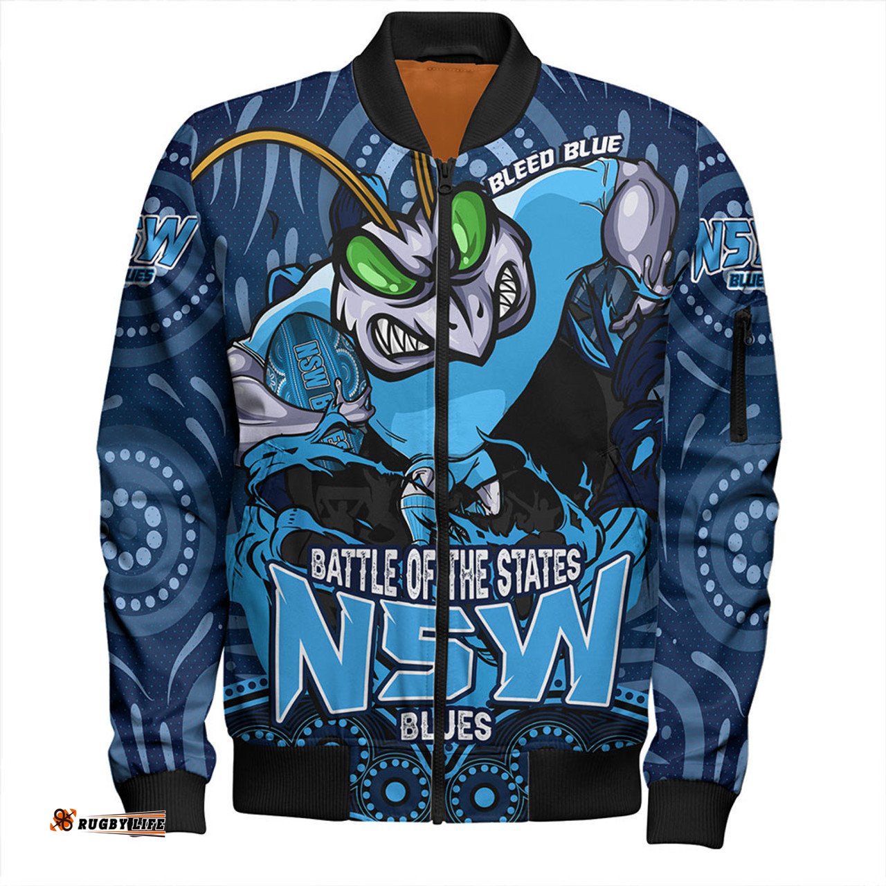 Amazing Aussie New South Wales Blues State Crusher NSW Blues Bomber Jacket