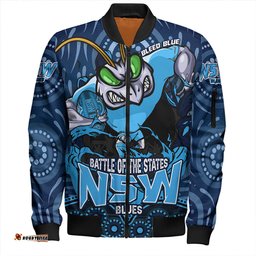 Amazing Aussie New South Wales Blues State Crusher NSW Blues Bomber Jacket
