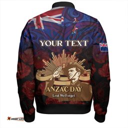 Amazing Aussie New Zealand Warriors Anzac Day Custom Soldier Maori Patterns Bomber Jacket