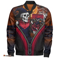 Amazing Aussie Melbourne Halloween Night Reaper Bomber Jacket