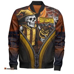 Amazing Aussie Hawthorn Halloween Night Reaper Bomber Jacket