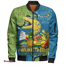 Amazing Aussie Parramatta Eels Custom Australian Big Things Bomber Jacket