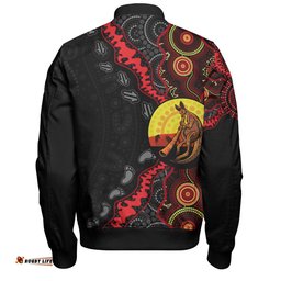 Amazing Aussie Indigenous Australian Aboriginal Didgeridoo Sunset Dreaming Bomber Jacket