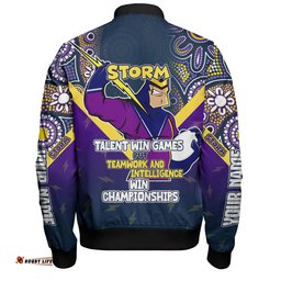 Amazing Aussie Melbourne Storm Custom Talent Win Games But Teamwork And Intelligence Win Championships With Aboriginal Style Bomber Jacket