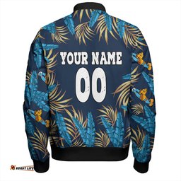 Amazing Aussie Gold Coast Titans Custom Tropical Patterns Gold Coast Titans Bomber Jacket