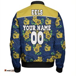 Amazing Aussie Parramatta Eels Custom Parramatta Eels With Maori Patterns Bomber Jacket