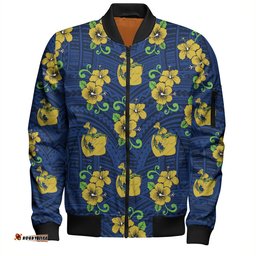 Amazing Aussie Parramatta Eels Custom Parramatta Eels With Maori Patterns Bomber Jacket