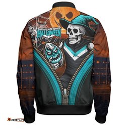Amazing Aussie Port Adelaide Halloween Night Reaper Bomber Jacket