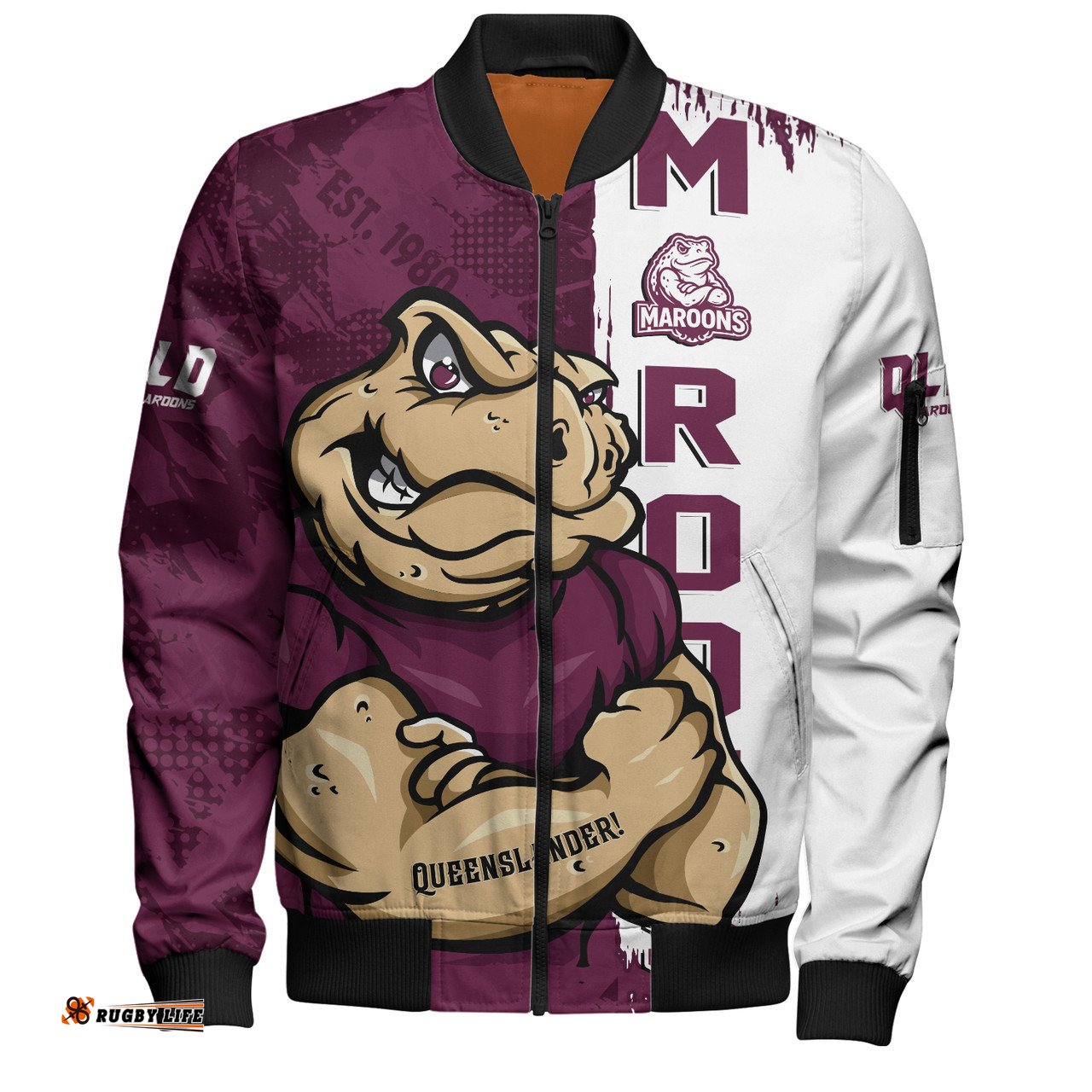 Amazing Aussie Queensland Maroons Queenslander Spirit Maroons Legacy Bomber Jacket