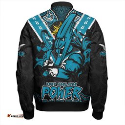 Amazing Aussie Port Adelaide Ripped Legacy Of The Game Bomber Jacket