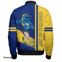 Amazing Aussie Parramatta Eels Sport Parramatta Eels Mascot Quater Style Bomber Jacket