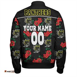 Amazing Aussie Penrith Panthers Custom Penrith Panthers With Maori Patterns Bomber Jacket