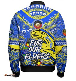 Amazing Aussie Parramatta Eels Naidoc Week Custom For Our Elders Run to Paradise Bomber Jacket